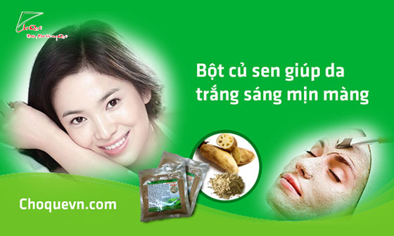 Bột củ sen nguyên chất dưỡng trắng da